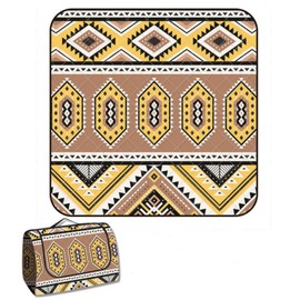 Lady Miranda Large Picnic Blankets 60" x 80" Thick Outdoor Blanket Beach Blanket Top Camping Accessories Waterproof Foldable Blankets Picnic Mat (Light Brown)