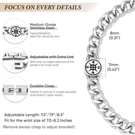 Men's Compass Bracelet 2025 Graduation Gifts for Him, College, High, Middle School Graduation Gifts for Brother Form Sister First Back to School Congratulations Gift Ideas Christmas Stocking Stuffers