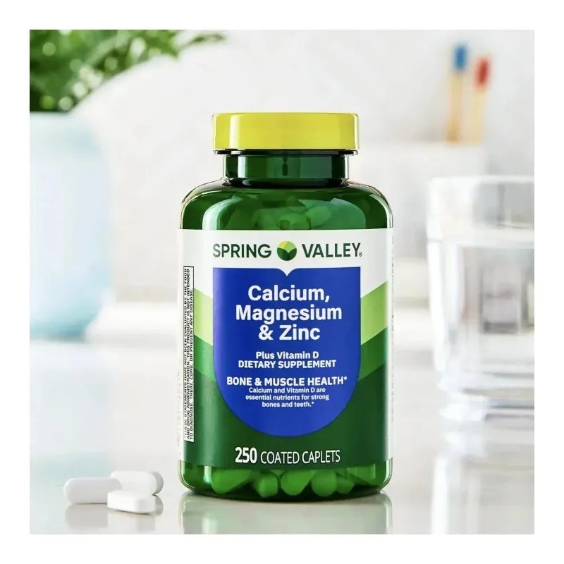 Calcio Magnesio Zinc Vitamina D3 250 Caps Multivitaminico Sabor Neutro