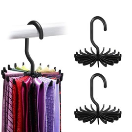 SUNTRADE 2X Multifunction Non-slip 360 Degrees Rotating Scarf Tie Hanger Rack Organizer