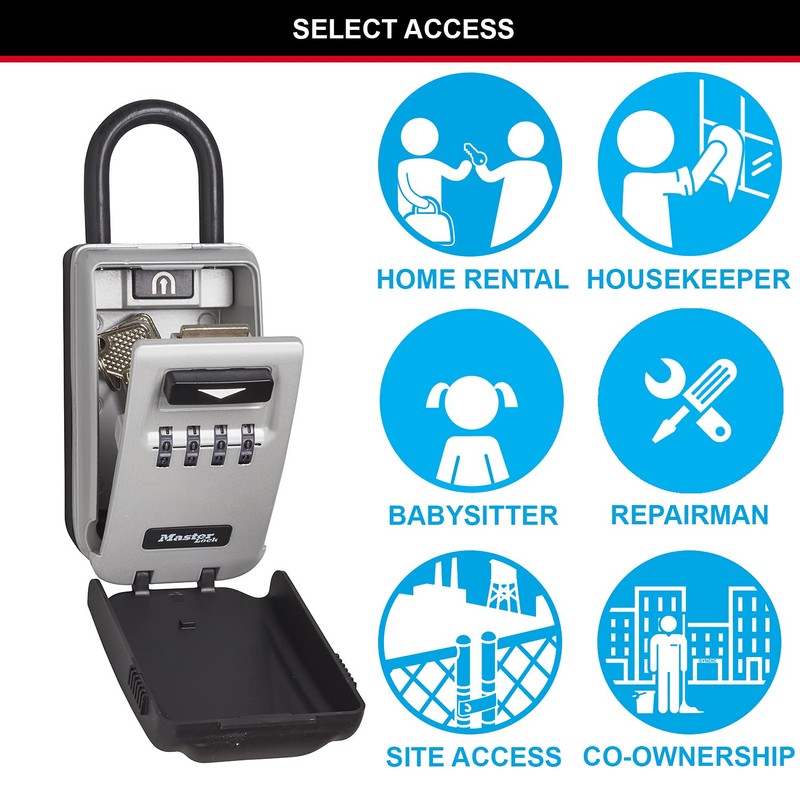 MASTER LOCK Portable Light Up Dial Key Safe with Shackle,