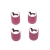 GRAPHICS & MORE Dachshund - Dog Tire Rim Valve Stem Caps - Pink