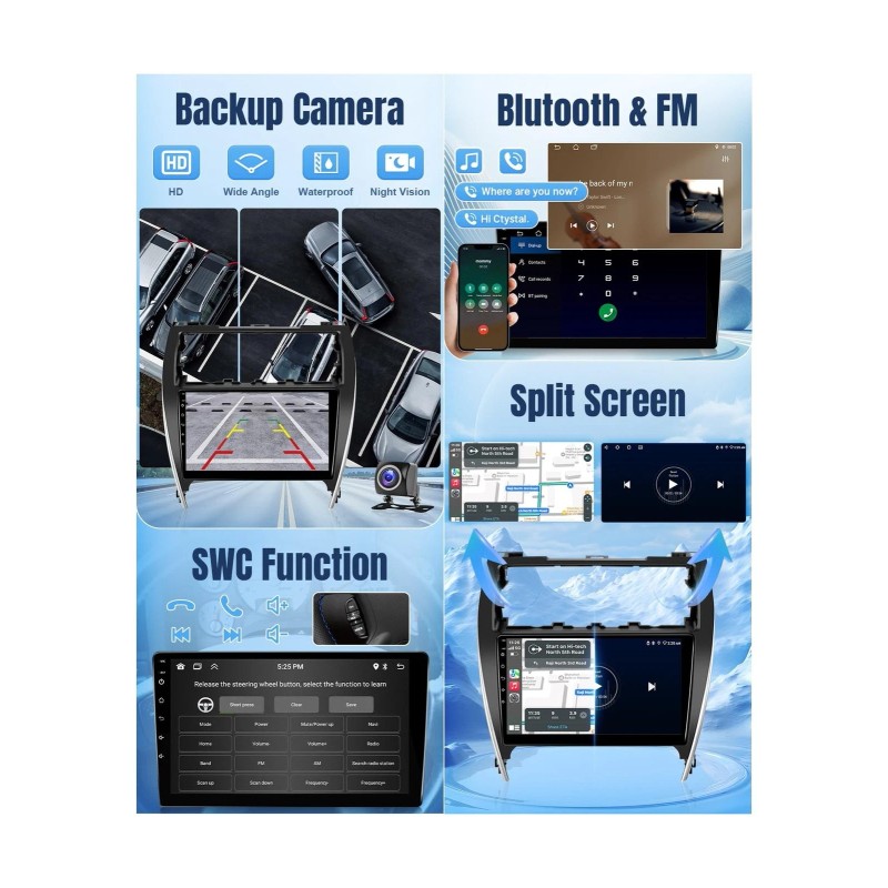 Leadfan 10.1inch Car Radio for Toyota Camry 2012 2013 2014