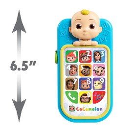 CoComelon JJ’s First Learning Toy Phone for Kids, Lights, Sounds, Music, Letters, Numbers, Colors, Shapes, and Weather, Officially Licensed Kids Toys for Ages 18 Month, Gifts and Presents by Just Play