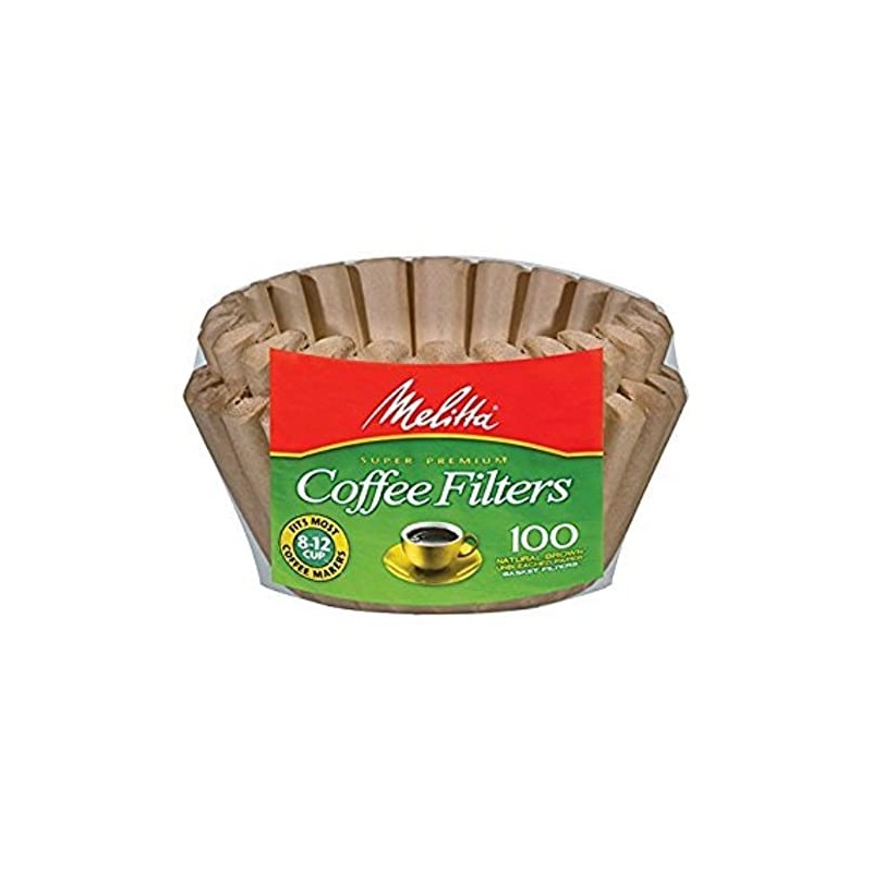 Melitta 8-12 Cup Basket Filter Paper (Natural Brown, 400 Count)