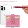 Slim Bifold Wallet RFID Credit Card Wallet Glitter Leather Small