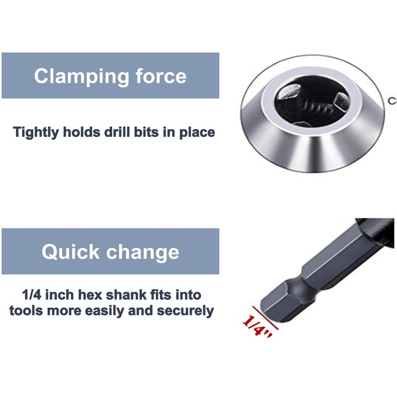 aiyun Drill Chuck Adapter - 2Pcs Drill Chuck for Impact