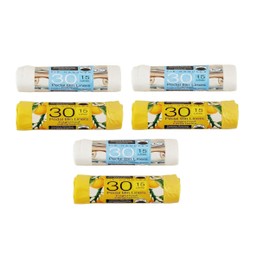 180 Scented Pedal Bin Liners Tie Handle Bin Bags 15 Litre Fresh Linen & Citrus
