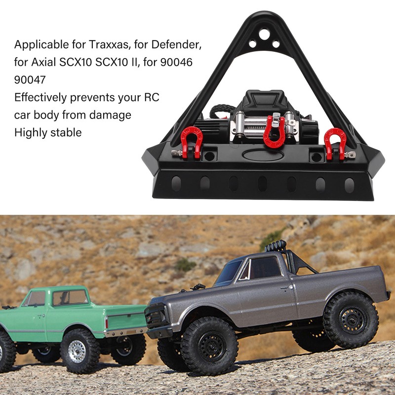 RC Front Bumper Winch Light Kit Iron Plastic High Hardness
