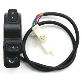 UOIENRT 7/8"22MM Handlebar Switch, Black Handlebar Switch Horn, Plastic Electronic Turn Signal Switch for Motorcycle Electric Scooter ATV