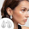 PSOWQ 18K Earrings Dupes Thick Hoop Earrings for Women, Chunky