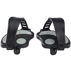 Exercise Bike Pedals 1/2" with Straps for Peloton Bike, Spin Cycling Bike, Indoor Exercycle Bike, Stationary Recumbent Bicycle Replacement Parts