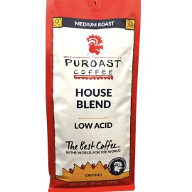 Puroast Coffee House Blend Low Acid Medium Roast Ground Coffee 20 oz