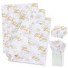 BEISHIDA Thank You Tissue Paper Bulk, White and Gold Wrapping