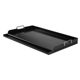 Skyflame Nonstick Griddle Top for Gas Grill, 25"x16" Large Cooking Area Flat Top Griddle with Grease Groove and High Sidewalls, Fit for Camping, Tailgating, Parties