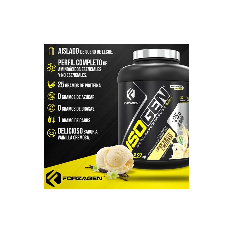 Forzagen Proteína Isogen 5 Lb Sabor Vainilla