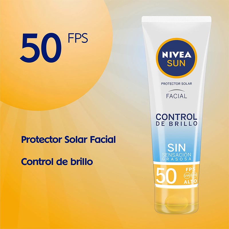 Nivea Sun 2 Pack Protector Solar Facial Control De Brillo