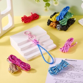 Sparkeads 26.25 Yards Paracord Rope 4 mm Outdoor Survival Rope Set Mixed Color Polyester Rope for Bracelet Making Lanyard Key Chain Shoelace