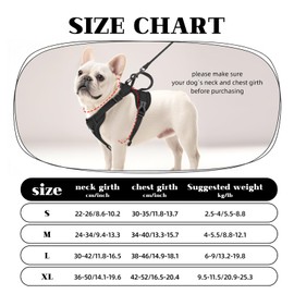 Small Dog Harness and Leash Set Adjustable Tactical Vest Breathable Puppy Harness with Handle for Walking Reflective Jacket XS Dog Harness