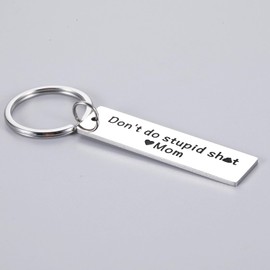 New Driver Keycahins Gifts for Adult Son Fathers Day Gifts for Son from Mom Drive Safe Keychain for Him Back to School Supplies Dont Do Stupid Sh T Keychain Drive Safe Keychain for Him Her