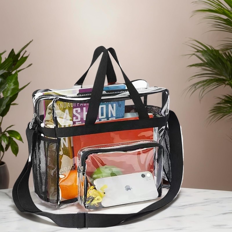 HarnyLoom Transparent Business Bag Eco-friendly Bag Handbag Large Capacity Handbag