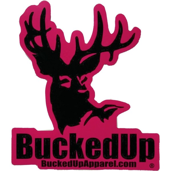 BUCKED UP Pink/Black Decal 5 x 5