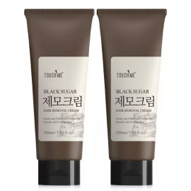 Touchme 터치미 블랙슈가 제모크림 200ml 2개 셀프왁싱 제모제 제모왁스 Touch Me Black Sugar Depilatory Cream 200ml 2pcs Self Waxing Hair Remover Wax [Depilatory cream 200ml 2 pieces]