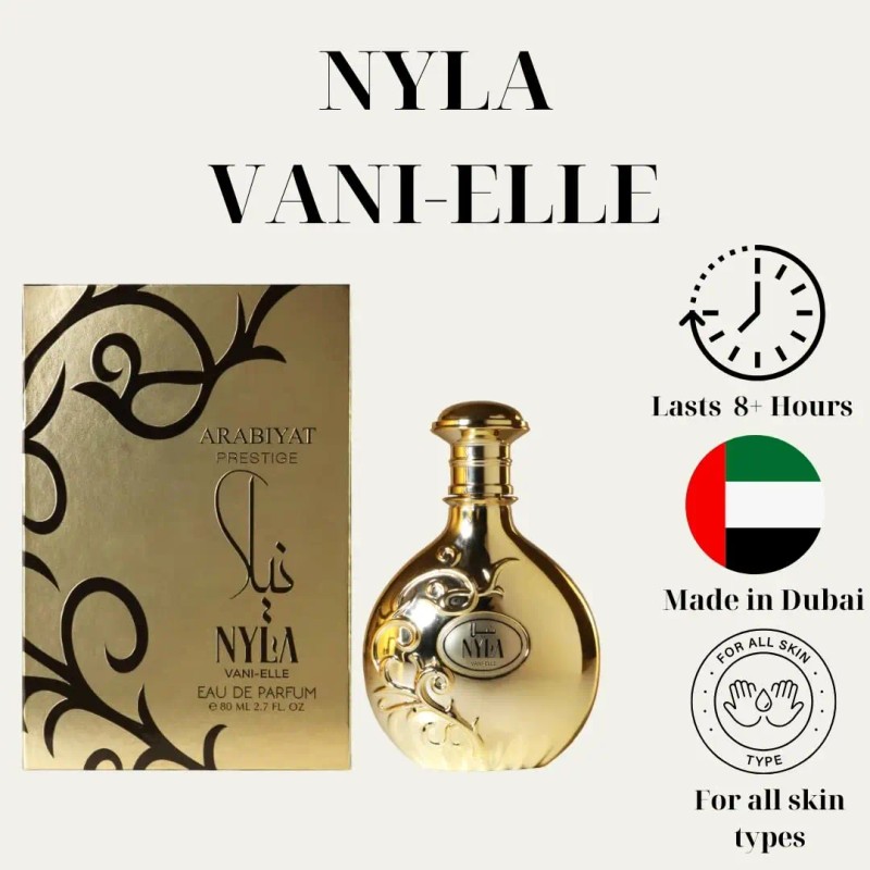Nyyla Vani-Elle Eau De Parfum, Unisex Fragrance with Vanilla and