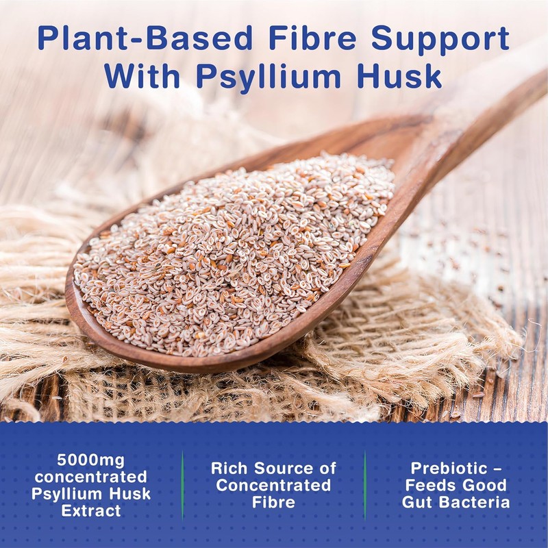 Fibre Supplement - Psyllium Husk 5000mg (500mg of 10:1 Extract)