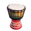 Hand-Carved In Ghana Miniature Djembe Drum Expertly Rope-Tuned with Goat
