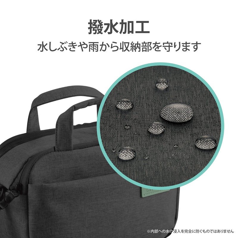 Elecom DGB-S045BK Offtoco Shoulder Bag, Camera Bag, Black