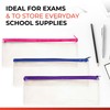 Janrax 13x5 inch Red Zip Clear Exam Pencil Case