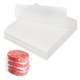 sourcing map 500 Pcs Unbleached Parchment Paper Baking Sheets Squares, 4.3 Inch Hamburger Patty Paper, for Baking Grilling or Meat Storage, White
