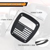 TUOMAICN 2Pcs Black US Flag Tail Light Cover Protector,Rear Brake