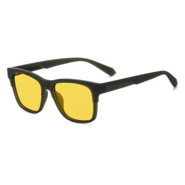 Cyxus Sunglasses Men Women Square Polarised Sunglasses UV400 Protection for Driving Fishing Travel, 10 yellow