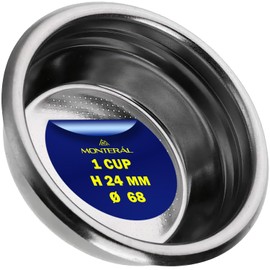 Coffee Filter Stainless Steel 1 Cup Diameter 68 mm Height 23.5 mm for Gaggia Suitable for All Models Coffee Strainer is Suitable as Portafilter Accessory MONTERAL