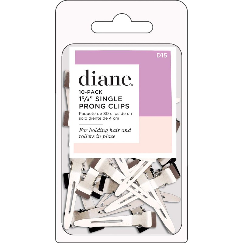 Diane Single Prong Hair Styling Clips for Pin Curls, Securing