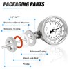 MEANLIN MEASURE 1/2" NPT Bimetal Thermometer for hot Water, boilers,