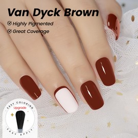 YTD Likomey Gel Nail Polish,15ml Van Dyke Brown Soak Off UV Nails Gel,Spring Summer Salon Home DIY Nail Art Manicure and Pedicure Gel Varnish,CS217