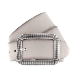 Vanzetti Women's Leather Belt Suede with Airbrush Edges Women's Belt Vanilla 40 mm (95 cm), Vanilla Dark