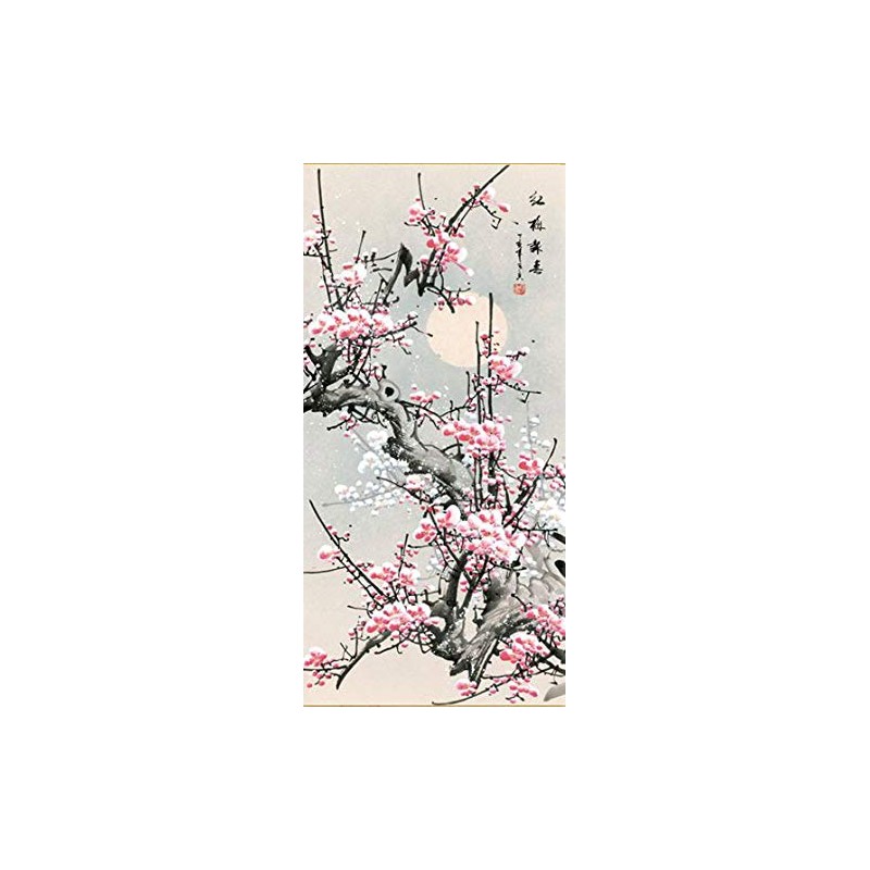 Grace Art Asian Wall Scroll, Plum Blossom