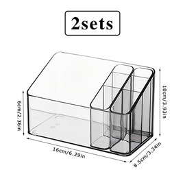 Doafoce Kosmetik Organizer 2 Stücke Kunststoff Kosmetik Aufbewahrungsbox Acryl Makeup Aufbewahrungsbox Kosmetik Aufbewahrung Schminke for Dresser, Bathroom, Bedroom (16×10cm)