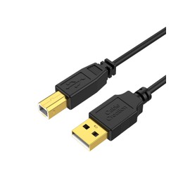 CableCreation USB Printer Cable 6.6FT, USB 2.0 Printer Cable to Computer, USB A to USB B Printer Cord High Speed for HP, Brother, Epson, Canon, Piano, Dac, and More, 2M