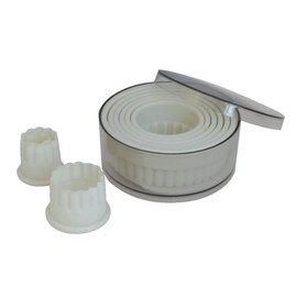 de Buyer Round Fluted Cutters - 9-Piece Set - Creates Clean, Defined Cuts, Scallops & Flutes - Dishwasher Safe