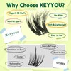 KEYYOU Lash Clusters 3D Effect Volume Eyelash Clusters Flaunt Style