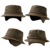 TOP-EX Waterproof Winter Earflap Bucket Hats with Ear & Neck