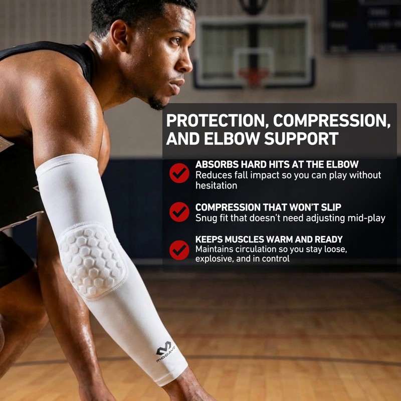 McDavid Compression Arm Sleeve with Padding for men and women