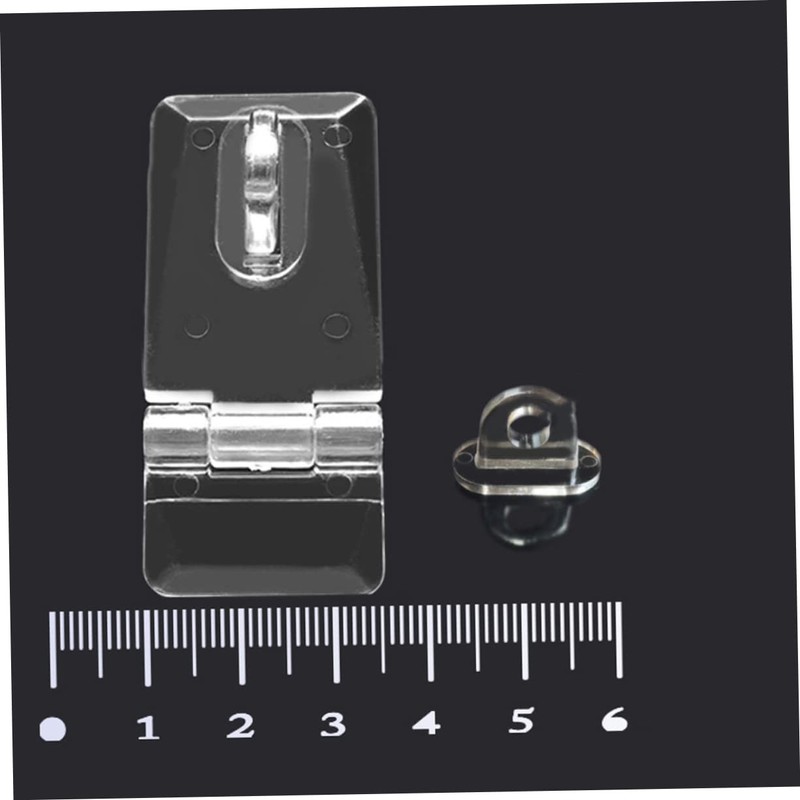 Ciieeo 10sets Transparent Hasp Locks Easy to Install Clear Latch