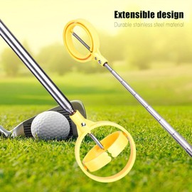 Ball Retriever, Ball Retriever for Water Telescopic, Ball Retrievers Pick Up,2 Colors Ball Picker Telescopic Antenna Ball Pick-up Retriever Automatic Locking Scoop(Yellow)
