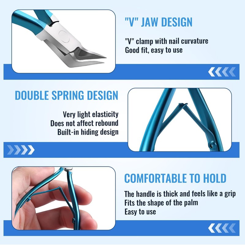 Kasoud Nail Scissors, Toenail Clippers, Toe Nail Clippers for Thick